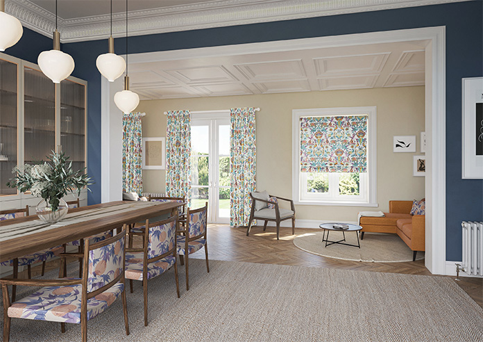 Bangalore Faux Silk, Azure Glow - Motorised Roman Blind - Image 6